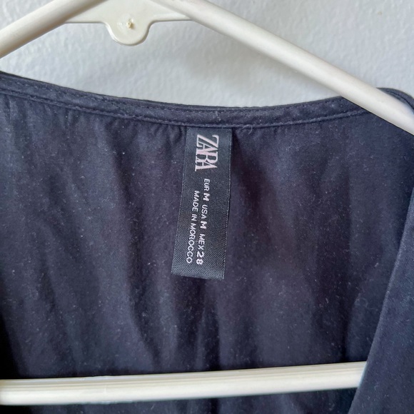 Button Down Black Zara Dress Size M - Picture 3 of 6